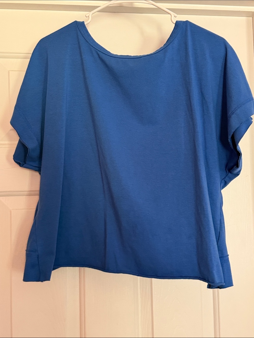 Women's Relaxed Short Sleeve Top in Bright Blue